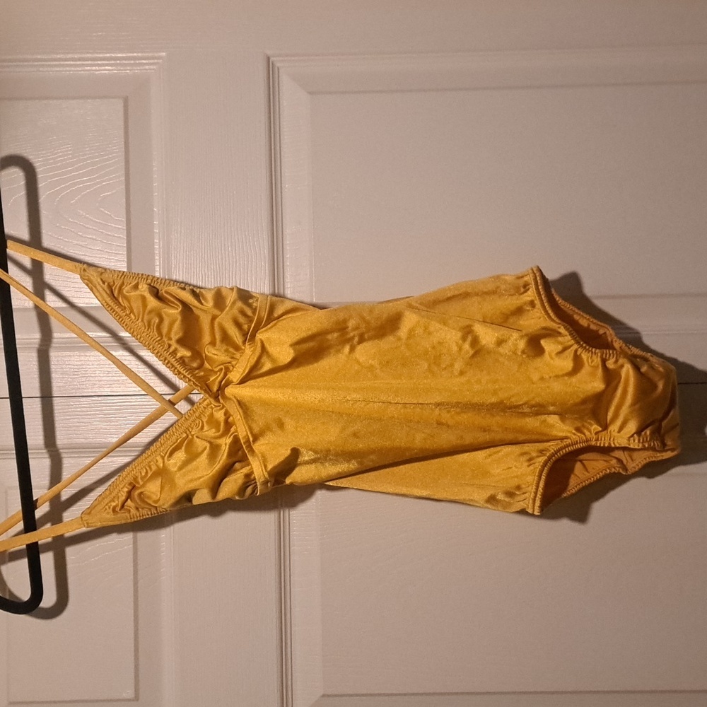 🇲🇽Made In Mexico Golden Shimmering Bodysuit 1 Of A Kind Unique Style